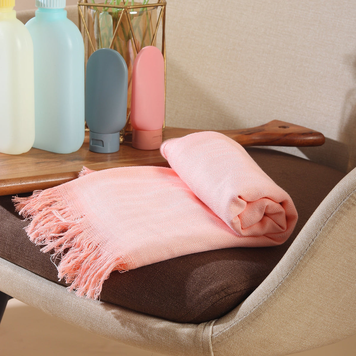Naturefab Organic Bamboo Luxury Bath Towel Pink-1