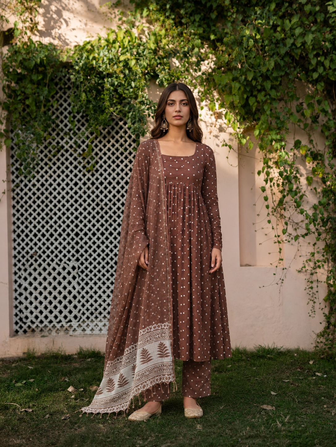Zameer Cotton Anarkali Set