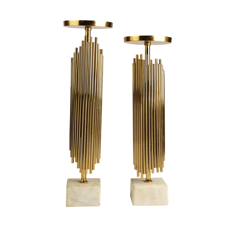 Verona Gold Candleholders Set of 2