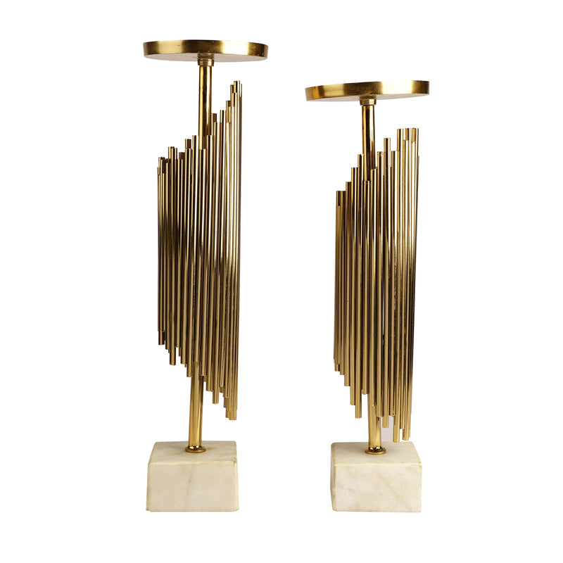 Verona Gold Candleholders Set of 2