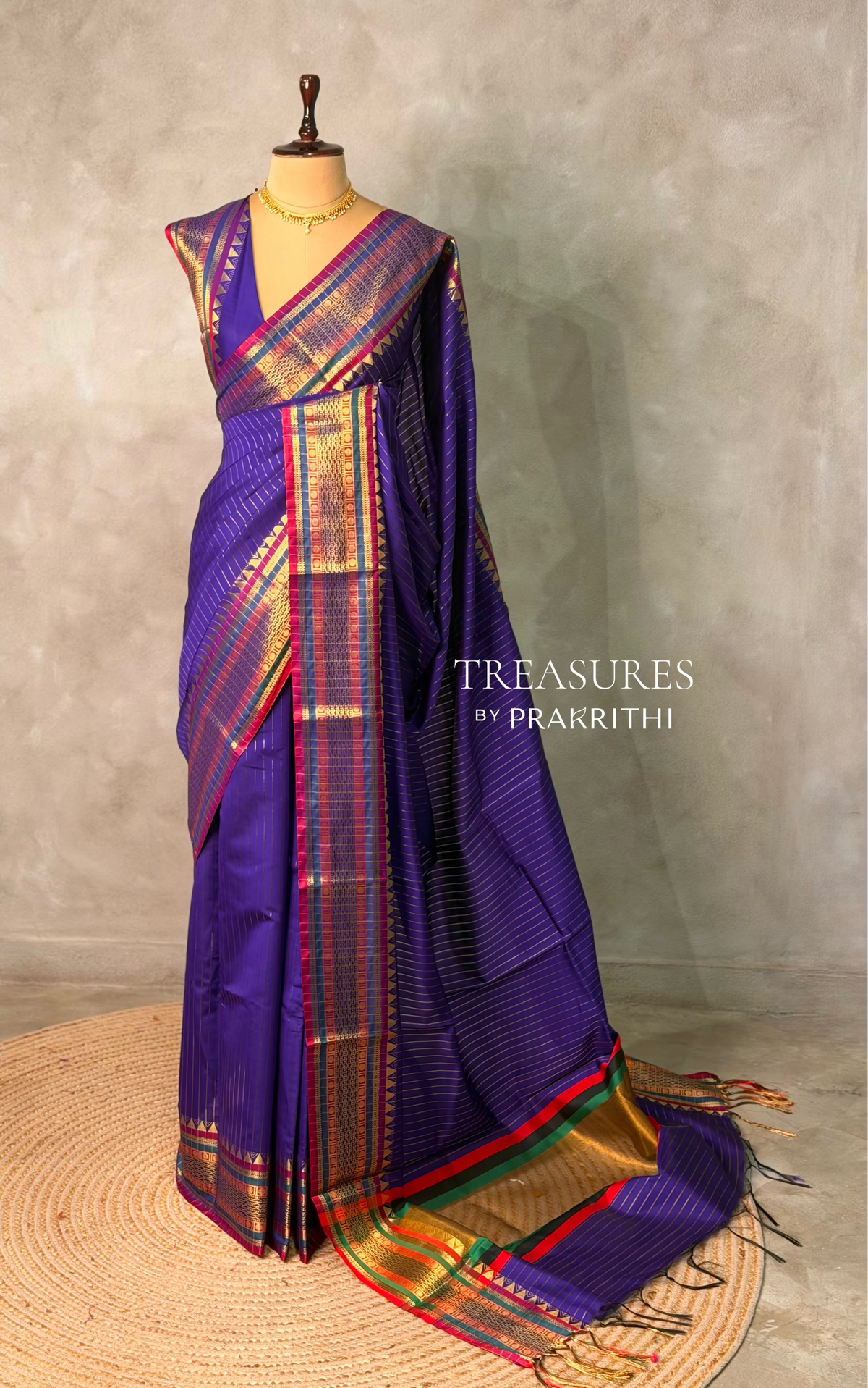 Violet Banarasi silk saree -AISH-IH