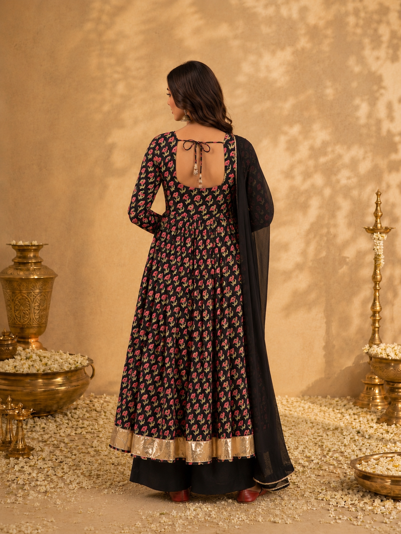 Naseem  Anarkali Set – 3 Piece Cotton Ensemble