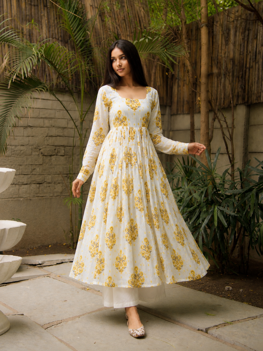 Yellow Buta Kameez