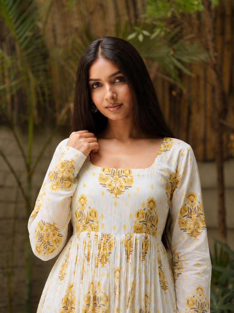 Yellow Buta Kameez
