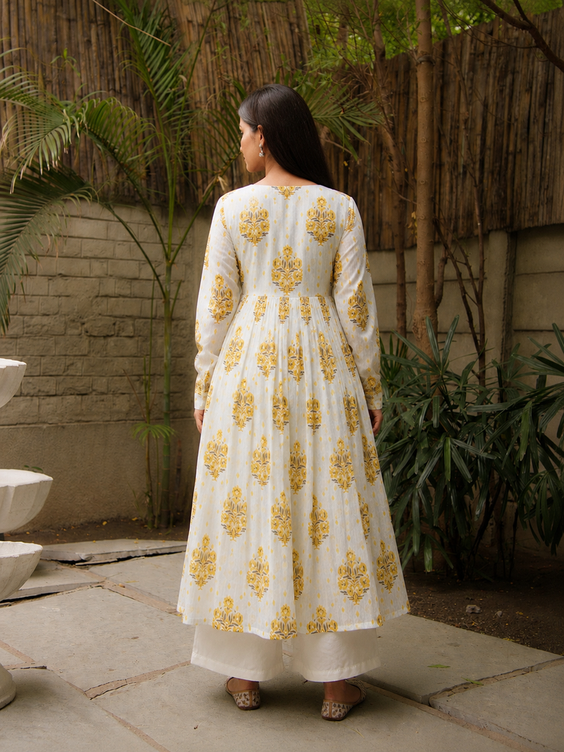 Yellow Buta Kameez