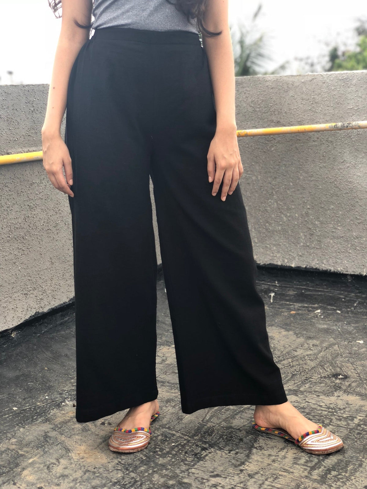 Black Kala Cotton Palazzo