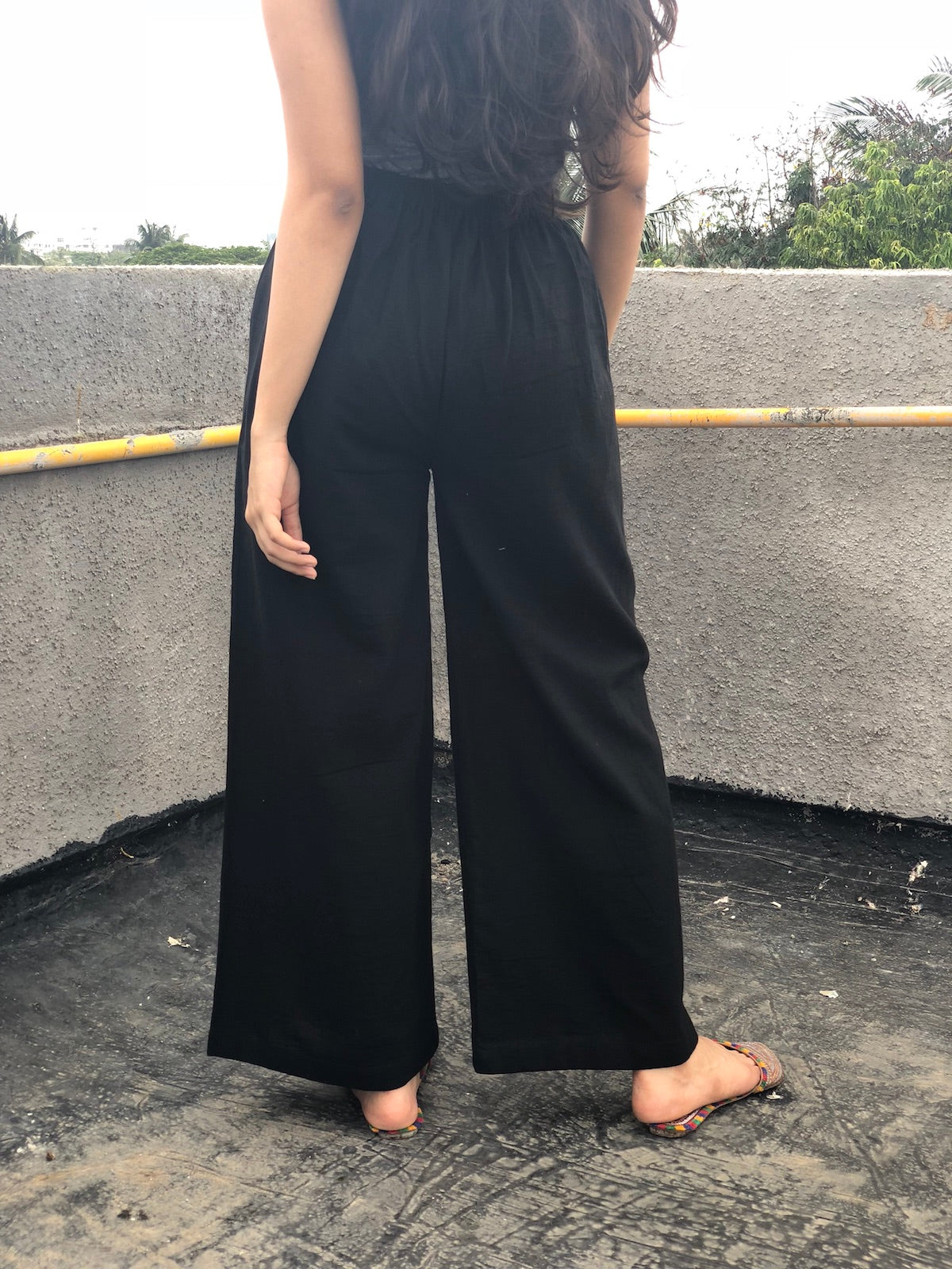 Black Kala Cotton Palazzo