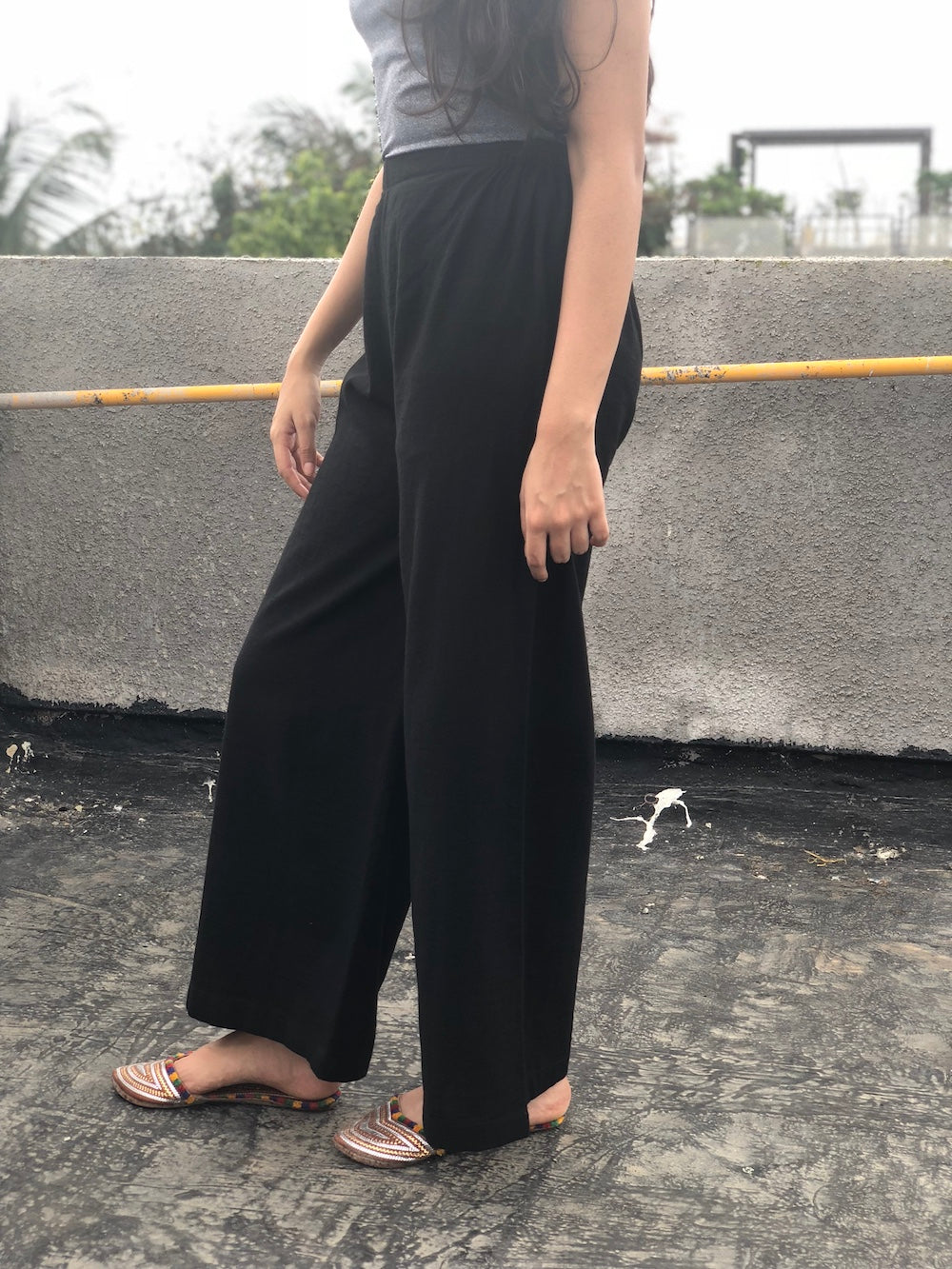 Black Kala Cotton Palazzo