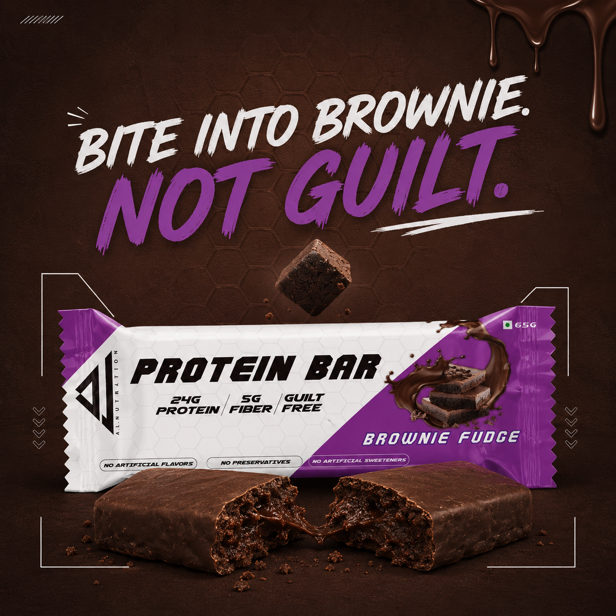 A.L. Nutrition’s Brownie Fudge Protein Bar-1