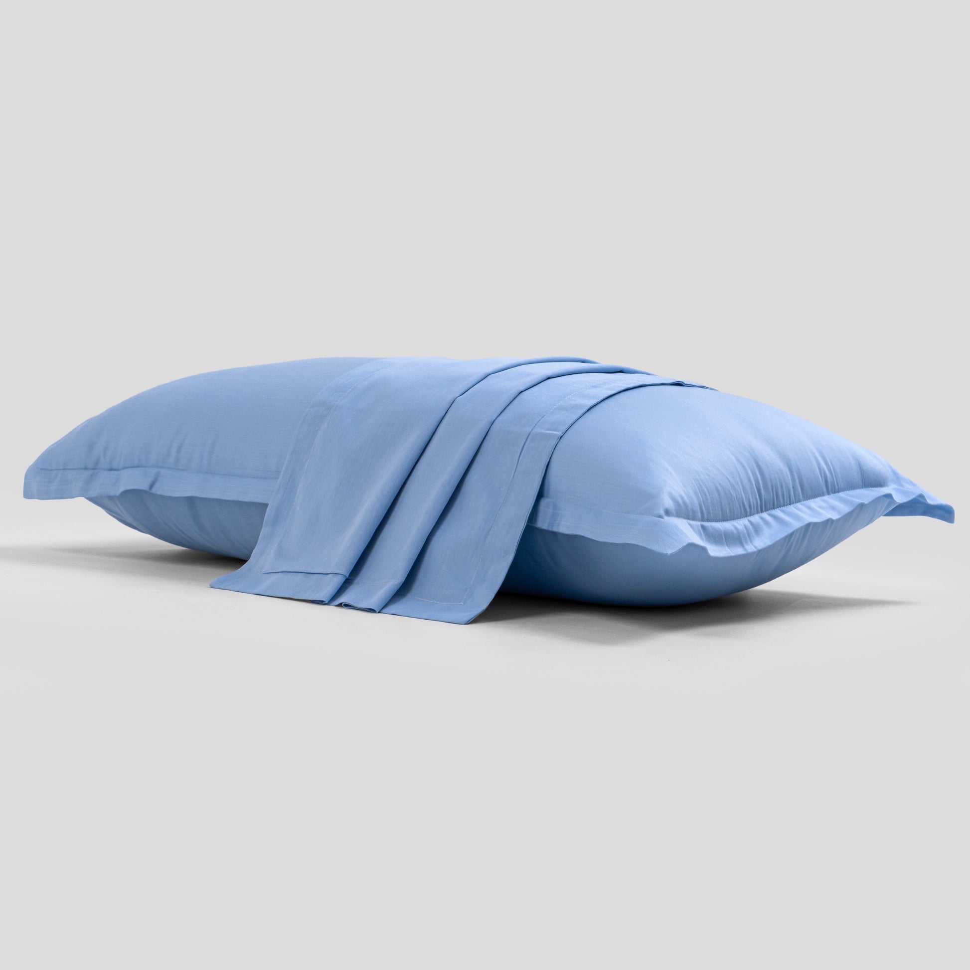 Fort Nightingale - Solid Pillow Cover (Sky Blue) (Bedsheet Excluded)-2