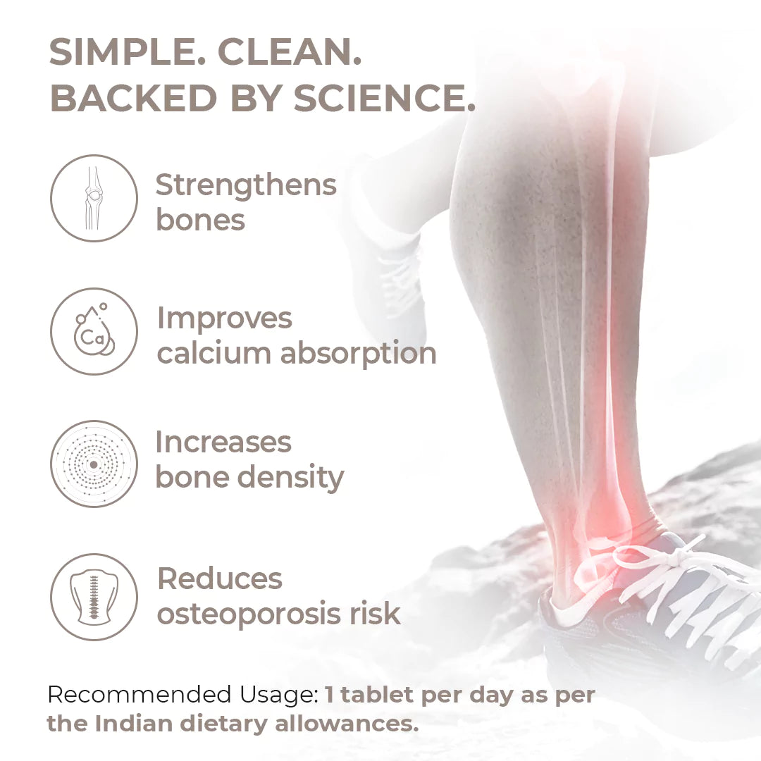 Calcium Tablets with Vitamin D3 for Bone Health | With Magnesium, Zinc & Manganese | InStrength