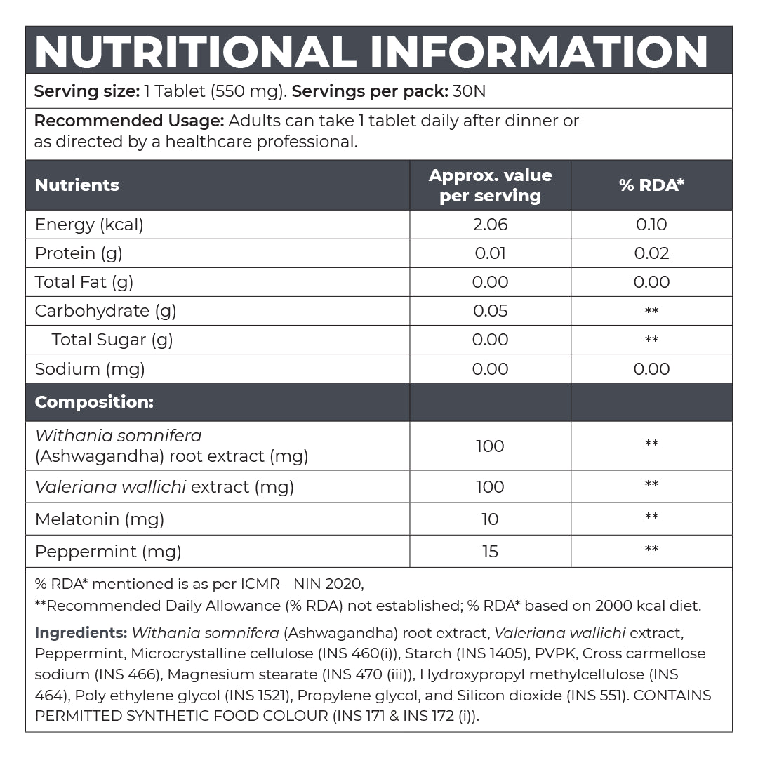 Sleep Supplements | Non-Habit Forming | 30 capsules