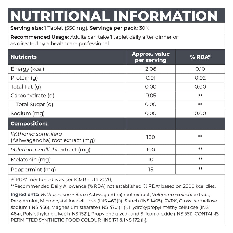 Sleep Supplements | Non-Habit Forming | 30 capsules