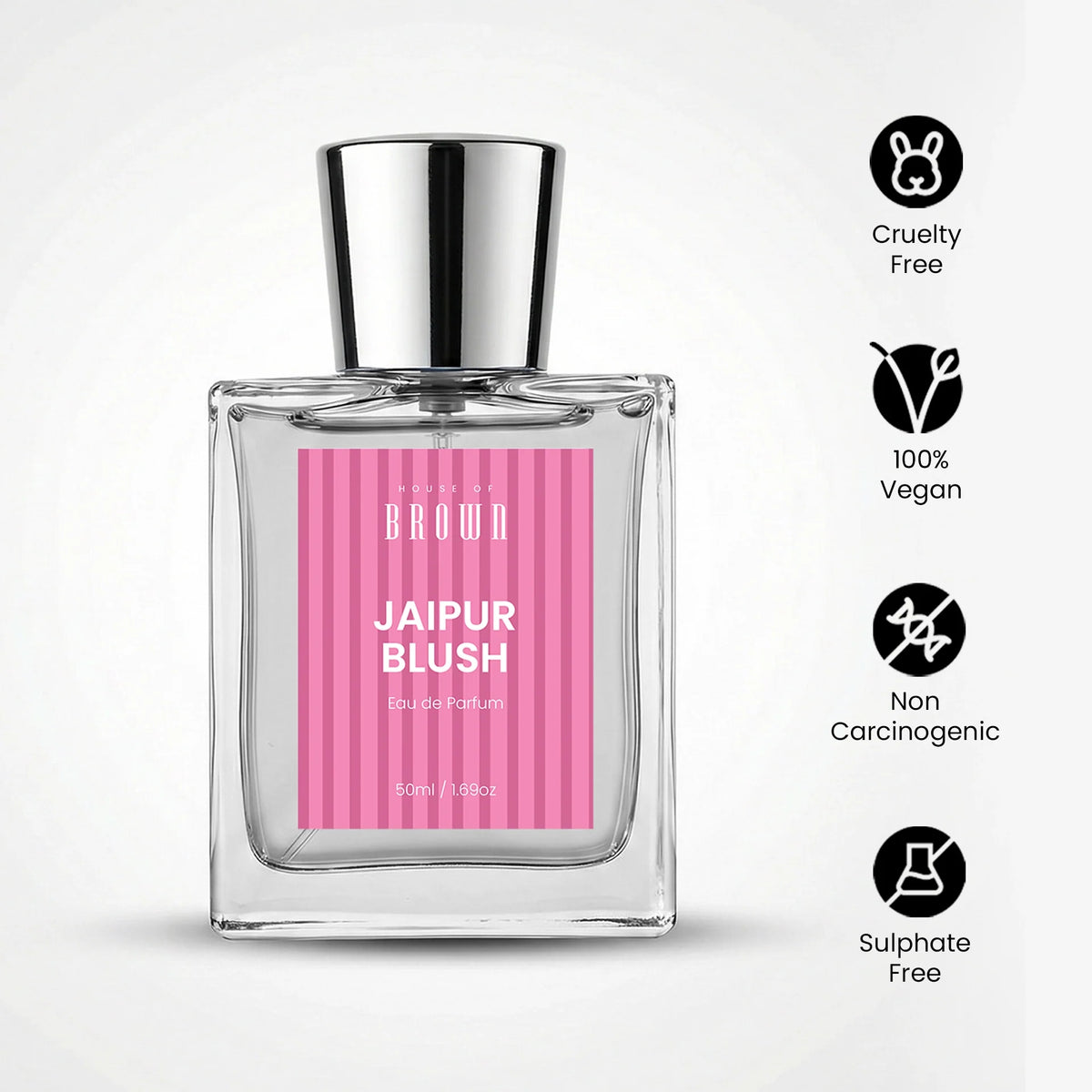 House of Brown Jaipur Blush 50 ml Perfume, Floral and Fresh Perfume cruelty free