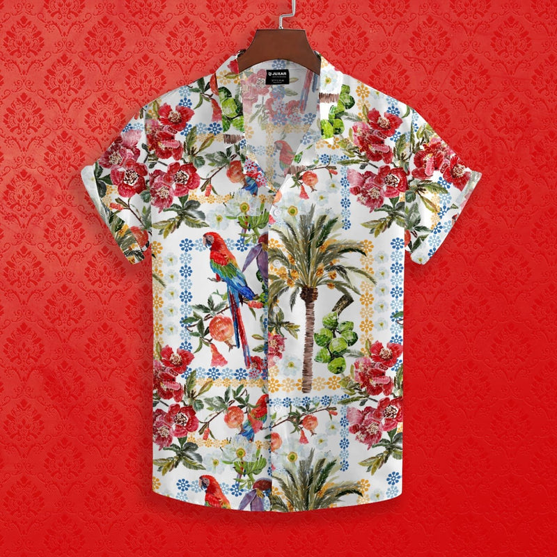 VIBRANT PARROT SPACE SHIRT