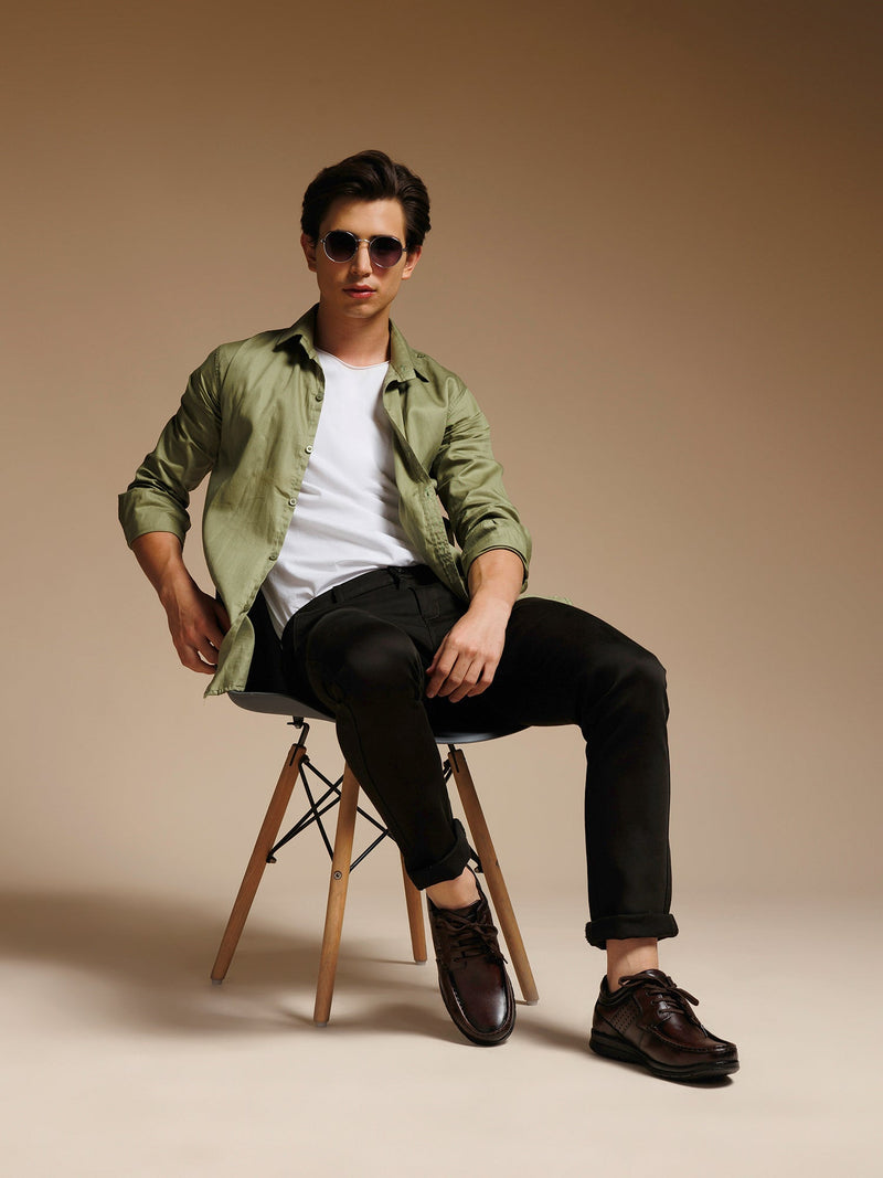 Genuine Leather Men Lace Up Shoes - L50