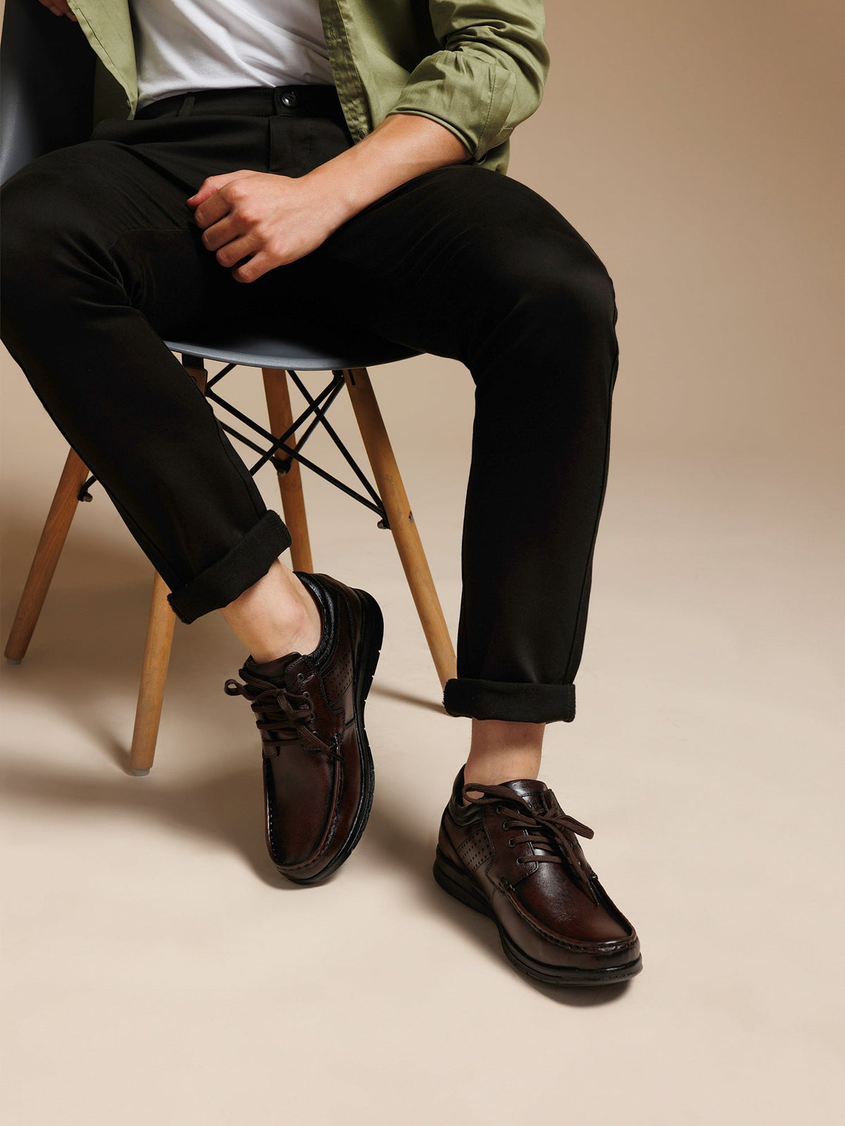 Genuine Leather Men Lace Up Shoes - L50