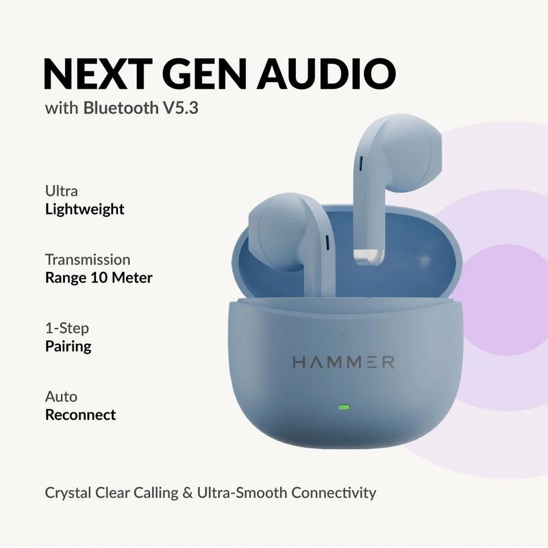 Hammer Ultra Pods TWS Earbuds with 3D Stereo Sound & Touch Controls-6