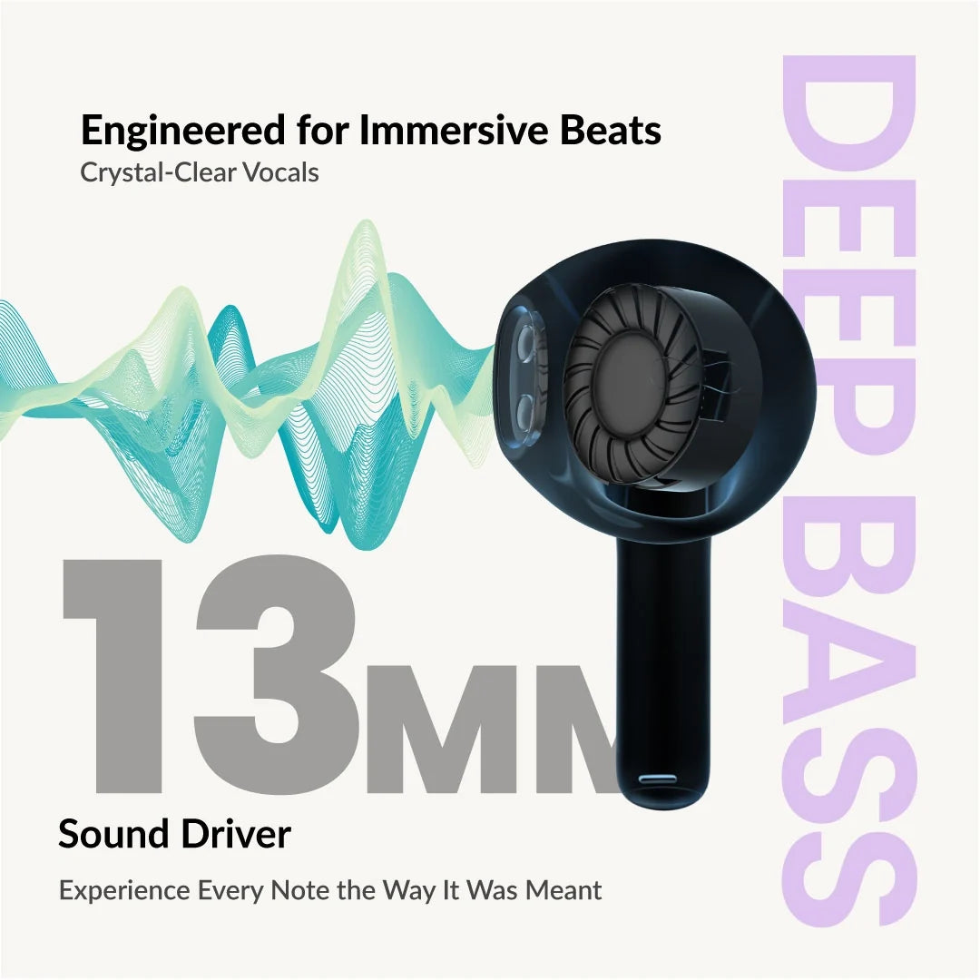 Hammer Ultra Pods TWS Earbuds with 3D Stereo Sound & Touch Controls-9