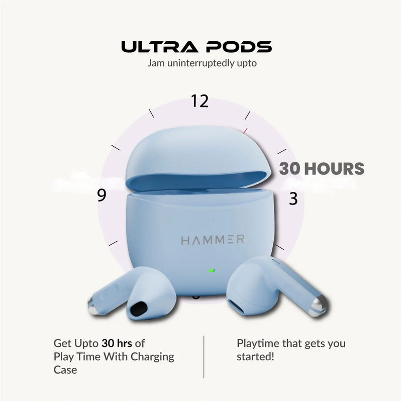 Hammer Ultra Pods TWS Earbuds with 3D Stereo Sound & Touch Controls-10