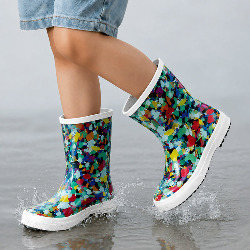 Ms. Brush Brooks, flexible Rubber Rain Gumboots for Toddlers & Kids