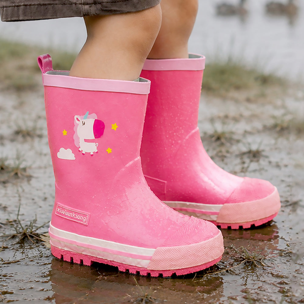 Ms. Daisy Sparkle, flexible Rubber Rain Gumboots for Toddlers & Kids