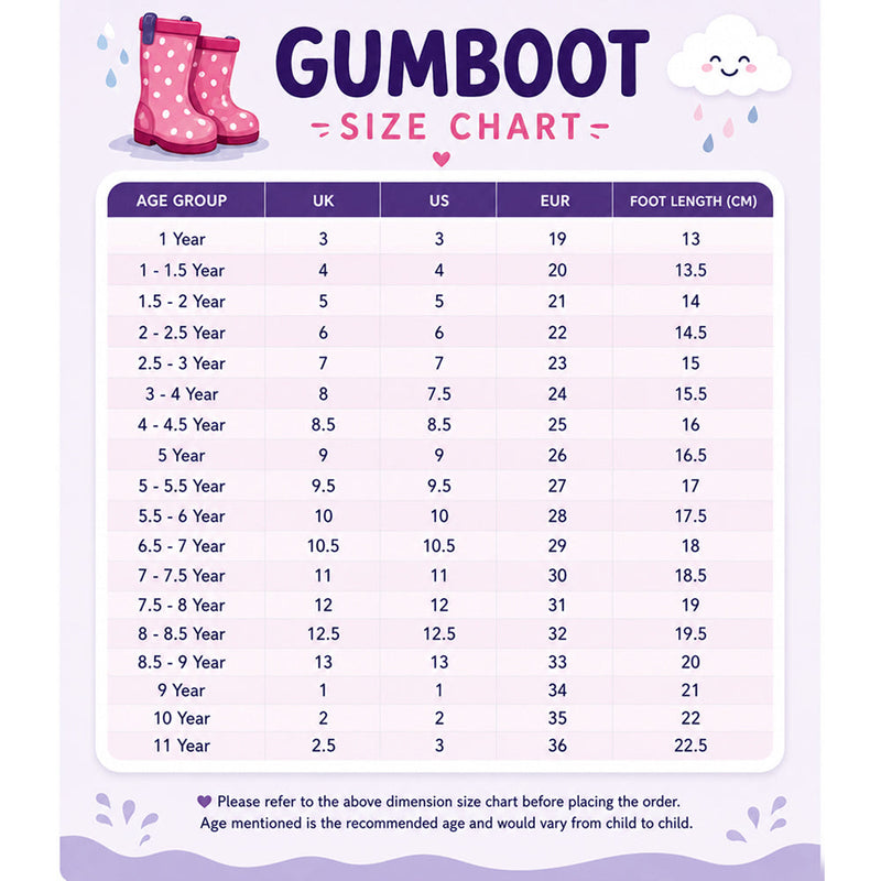 Ms. Daisy Sparkle, flexible Rubber Rain Gumboots for Toddlers & Kids