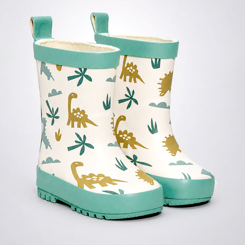 Mr. Dash T-Rex, flexible Rubber Rain Gumboots for Toddlers & Kids