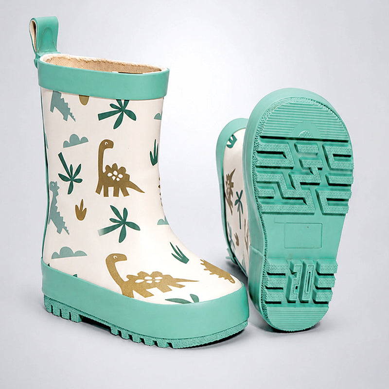 Mr. Dash T-Rex, flexible Rubber Rain Gumboots for Toddlers & Kids