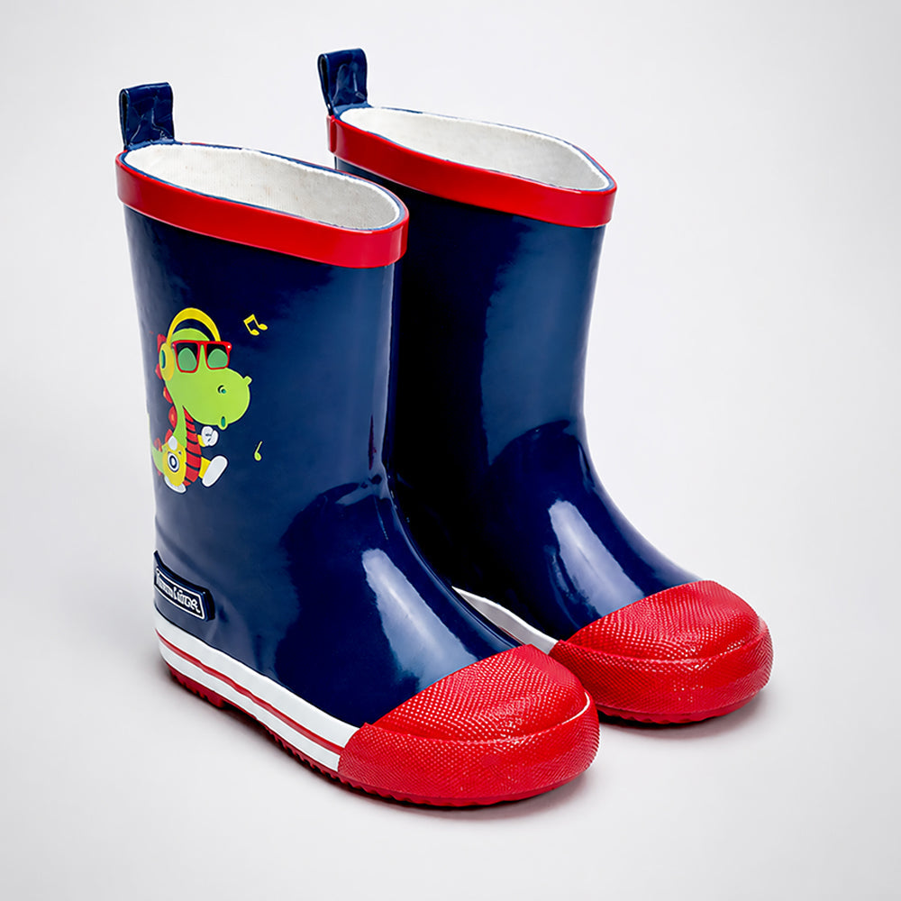 Mr. Dino Harris, flexible Rubber Rain Gumboots for Kids