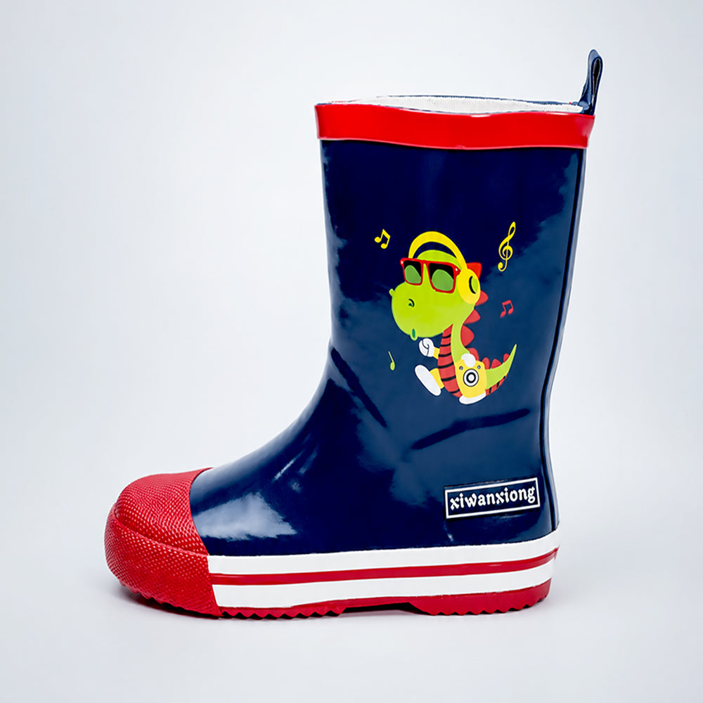 Mr. Dino Harris, flexible Rubber Rain Gumboots for Kids