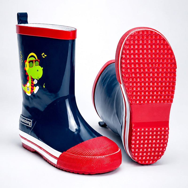 Mr. Dino Harris, flexible Rubber Rain Gumboots for Kids