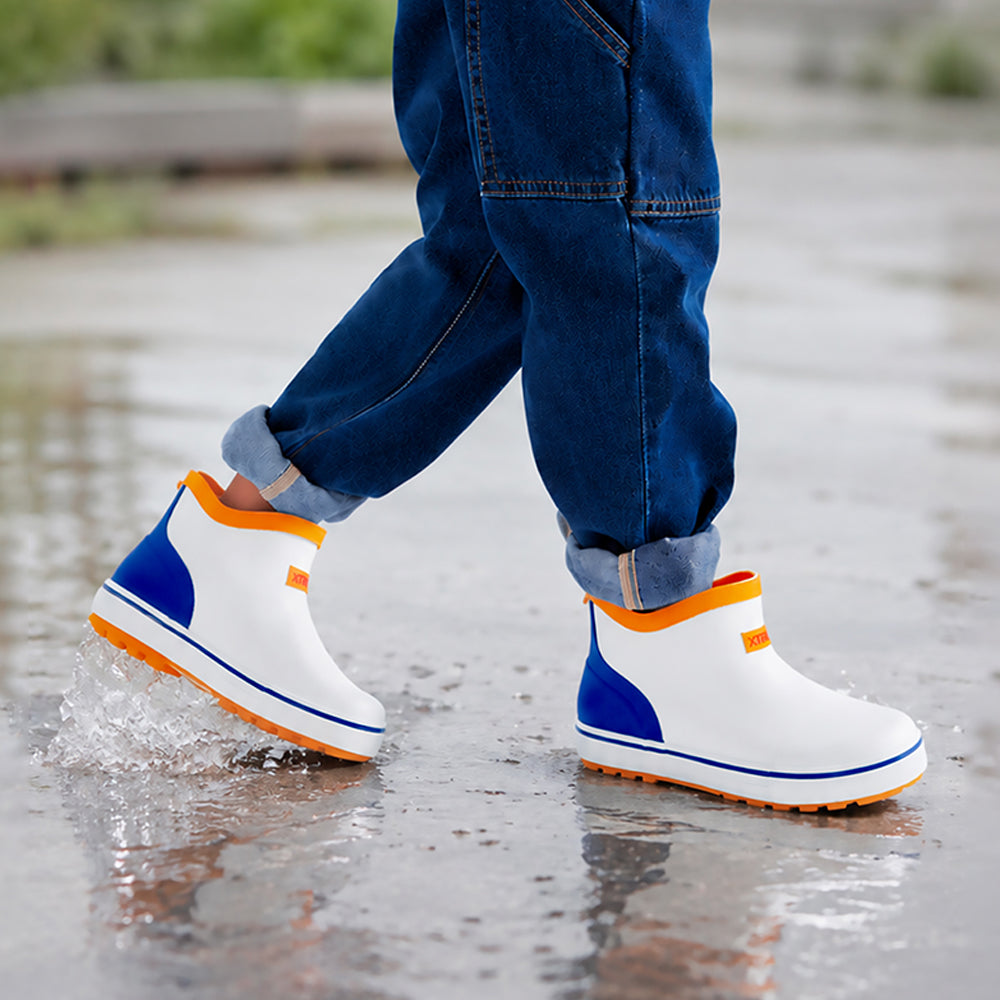 Mr. Max Tyson, Colorblock ankle length flexible Rubber Rain Gumboots for toddlers & Kids