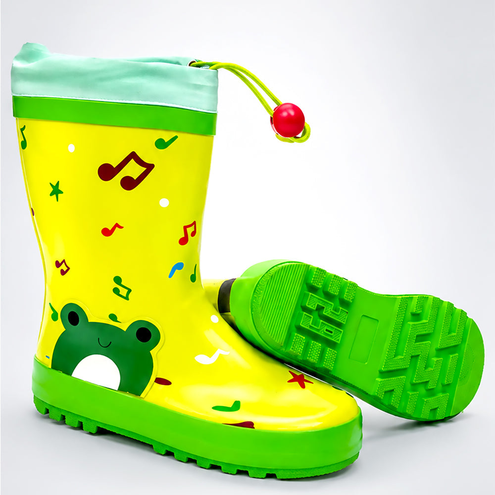 Happy Frog  Flexible Rubber Rain Gumboots for Toddlers and Kids