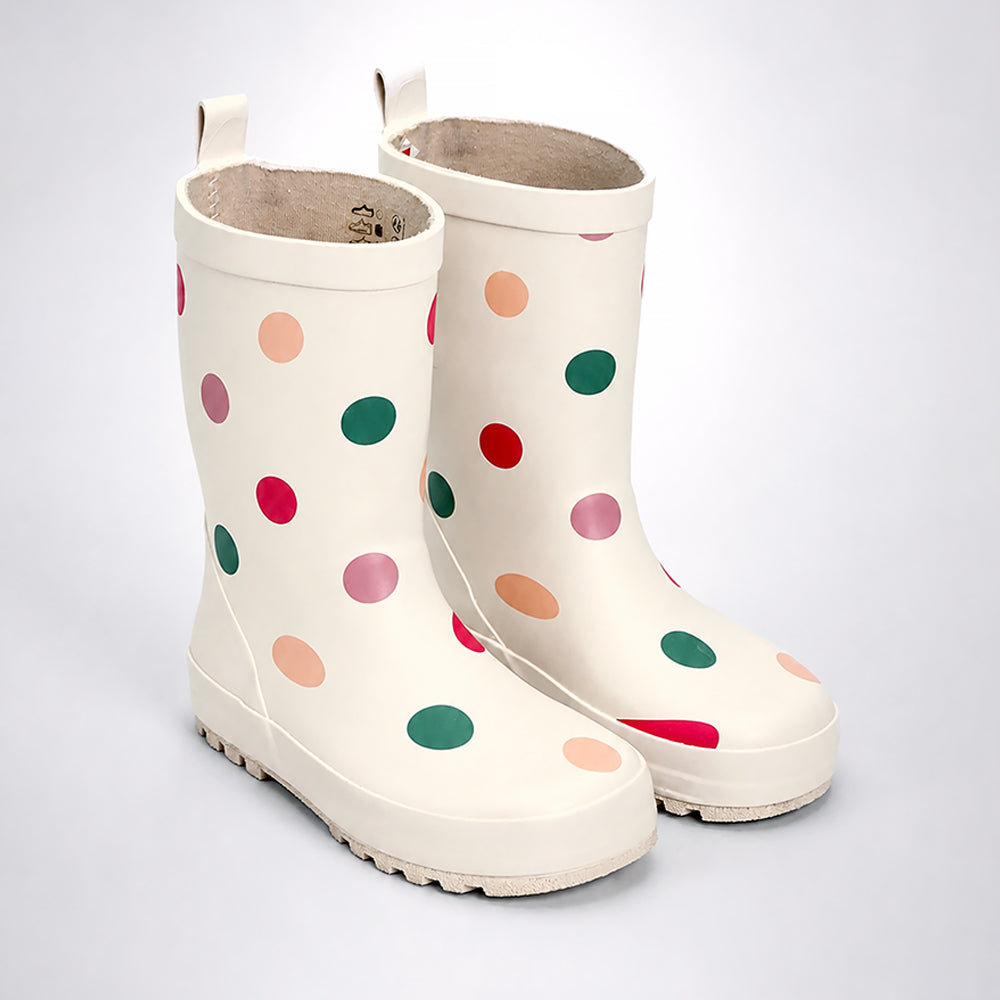 Ms. Swiss Dots ,  Flexible Rubber Rain Gumboots for Toddlers and Kids