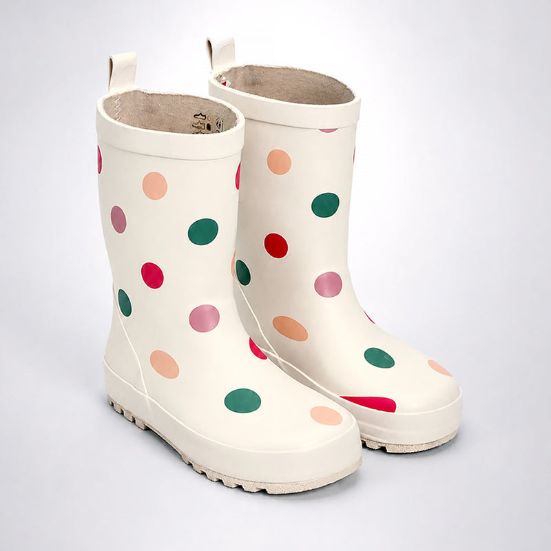 Ms. Swiss Dots ,  Flexible Rubber Rain Gumboots for Toddlers and Kids