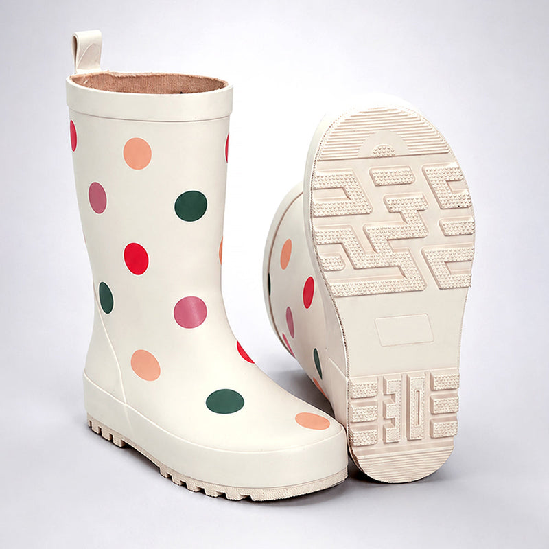Ms. Swiss Dots ,  Flexible Rubber Rain Gumboots for Toddlers and Kids