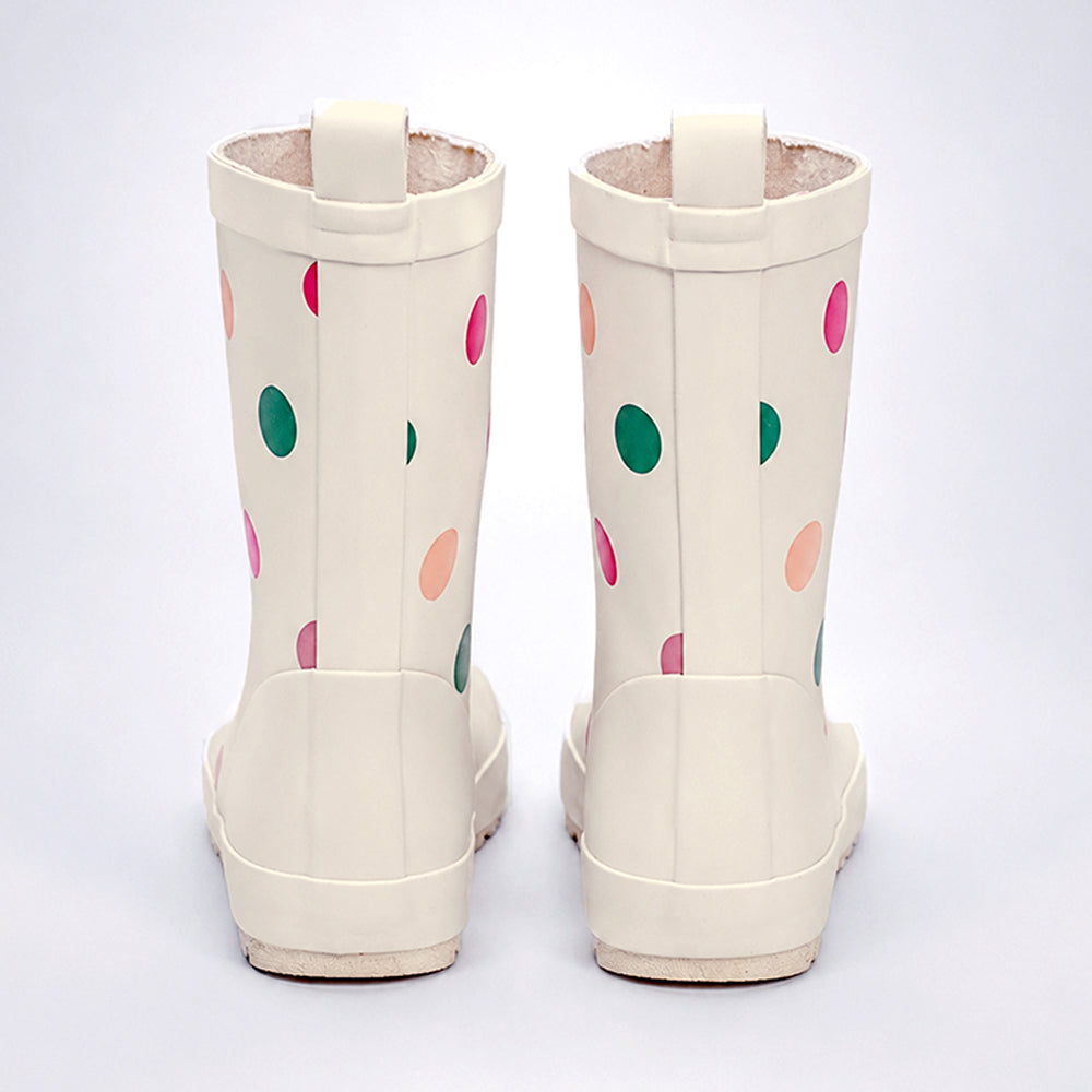 Ms. Swiss Dots ,  Flexible Rubber Rain Gumboots for Toddlers and Kids