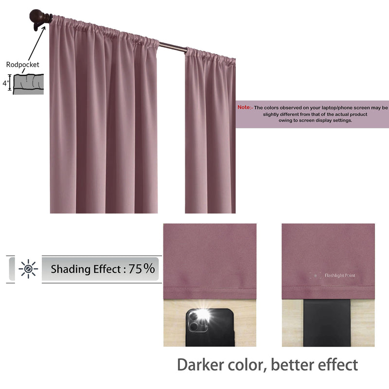 Fort Essential - Rod Pocket Blackout Curtain (Lavender)-2