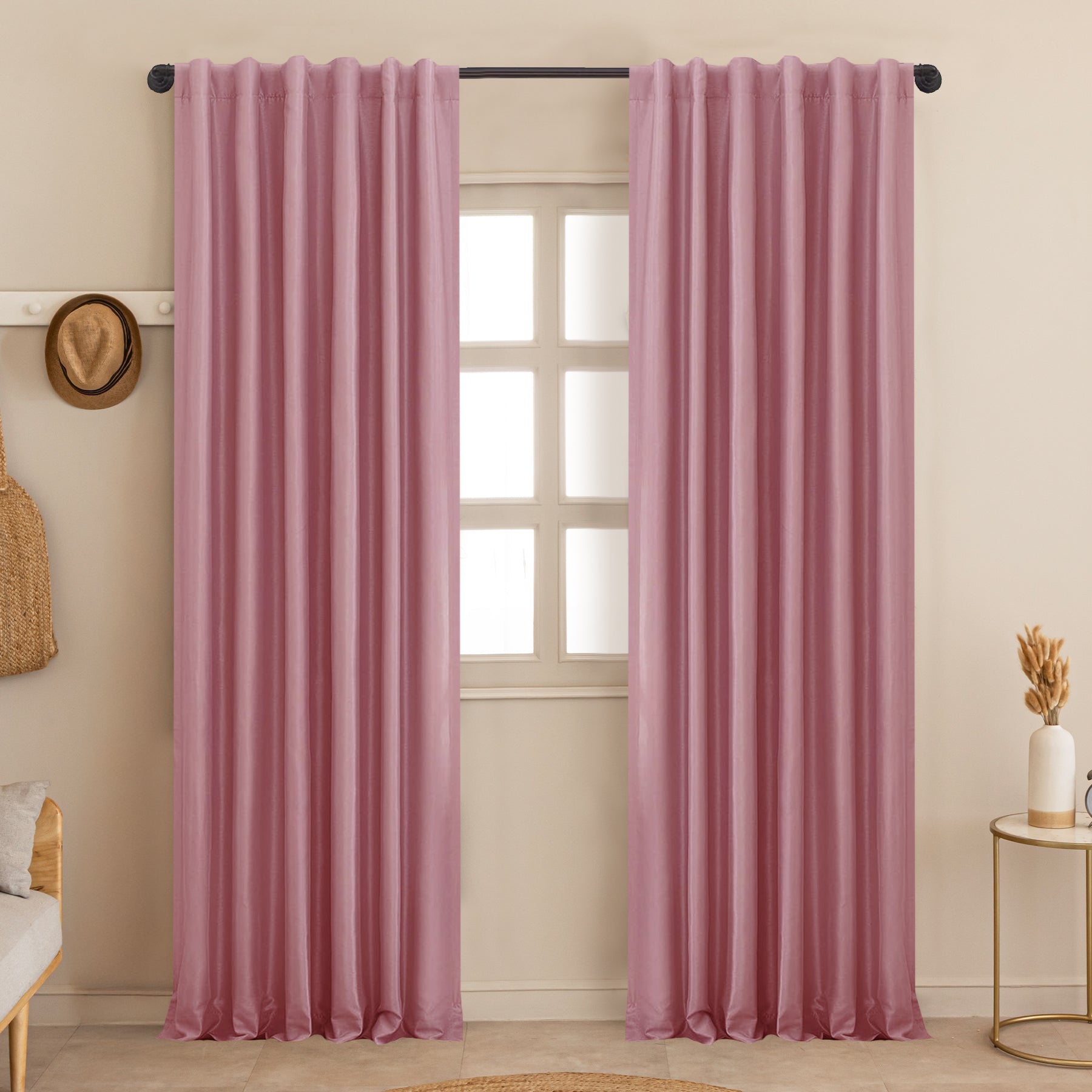 Fort Essential - Back Tab Blackout Curtain (Lavender)-1