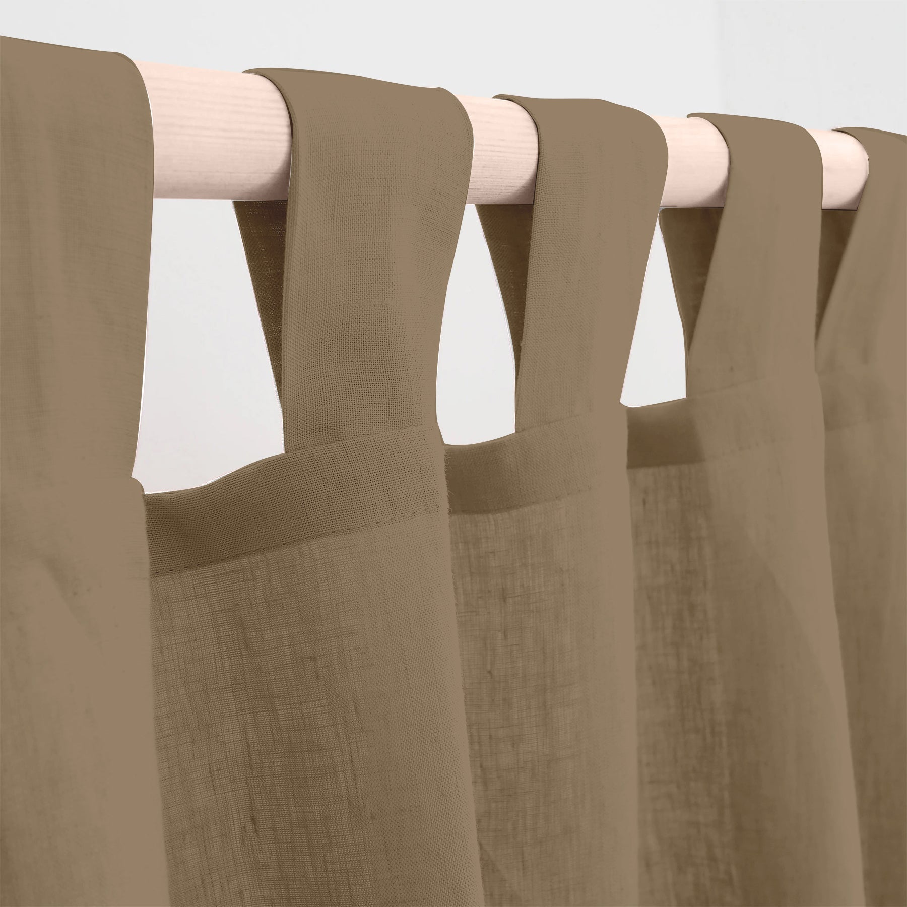 Fort Absolute - Dark Brown Loop Sheer Curtain-2