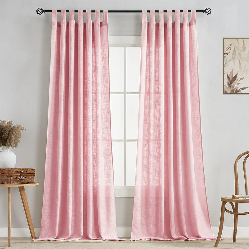Fort Absolute - Pink Loop Sheer Curtain-1