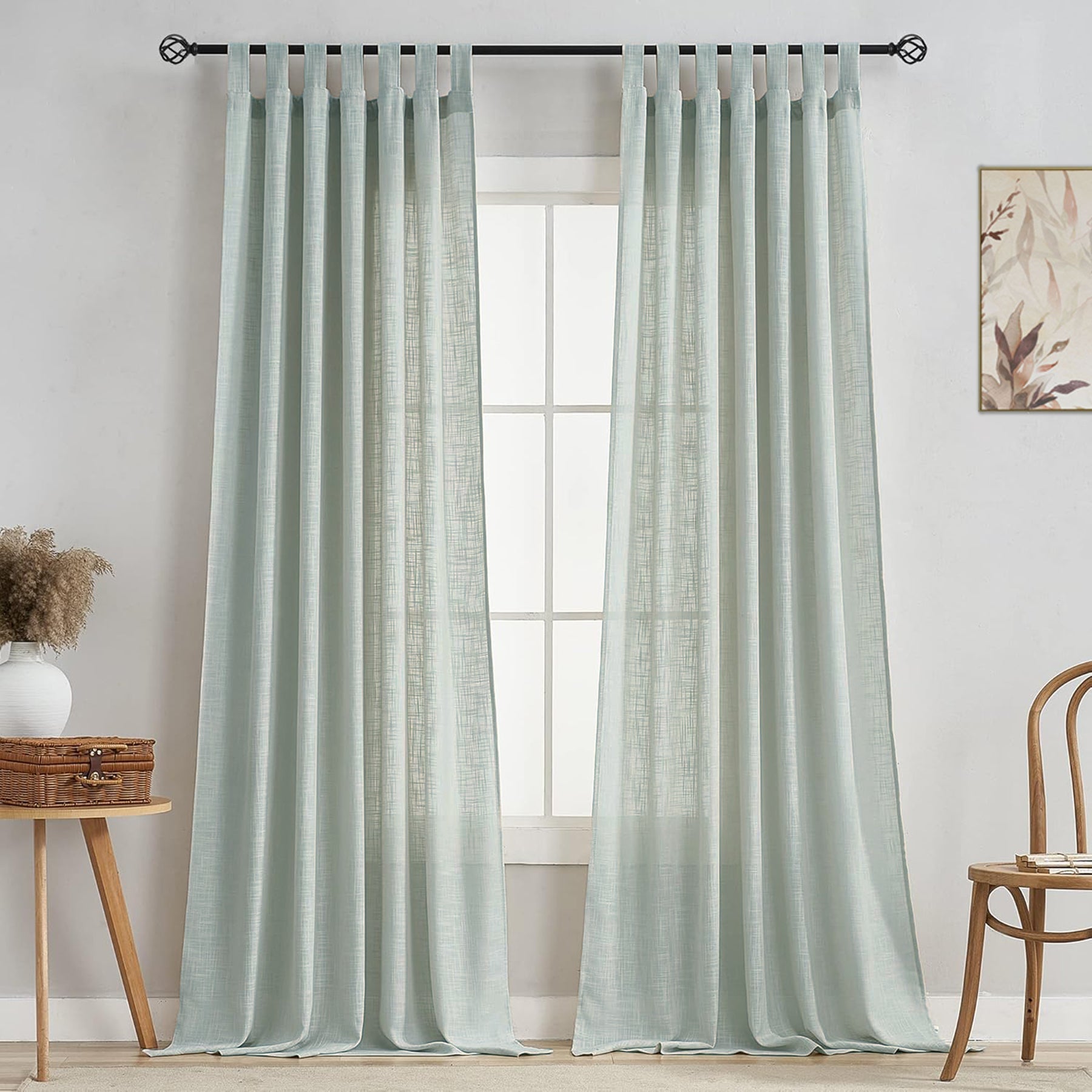 Fort Absolute - Silver Grey Loop Sheer Curtain-1