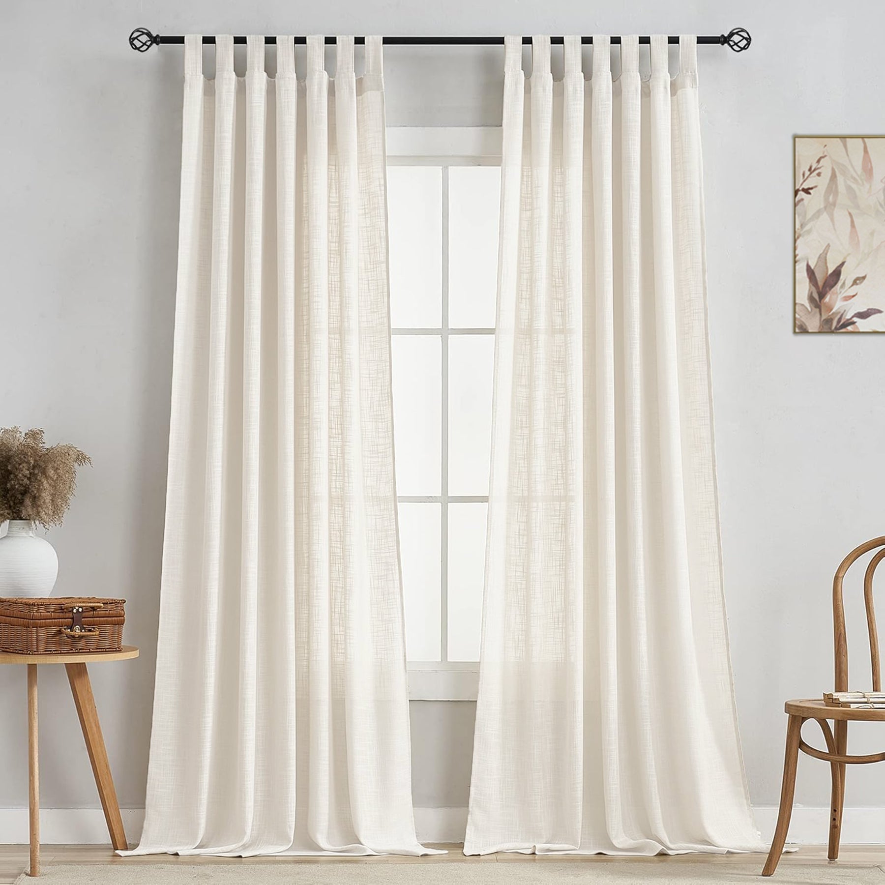 Fort Absolute - White Loop Sheer Curtain-1
