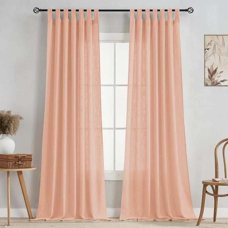 Fort Absolute - Peach Loop Sheer Curtain-1