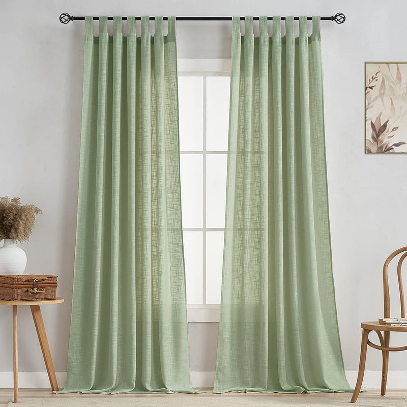 Fort Absolute - Mint Green Loop Sheer Curtain-1