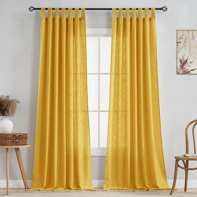 Fort Absolute - Yellow Loop Sheer Curtain-1