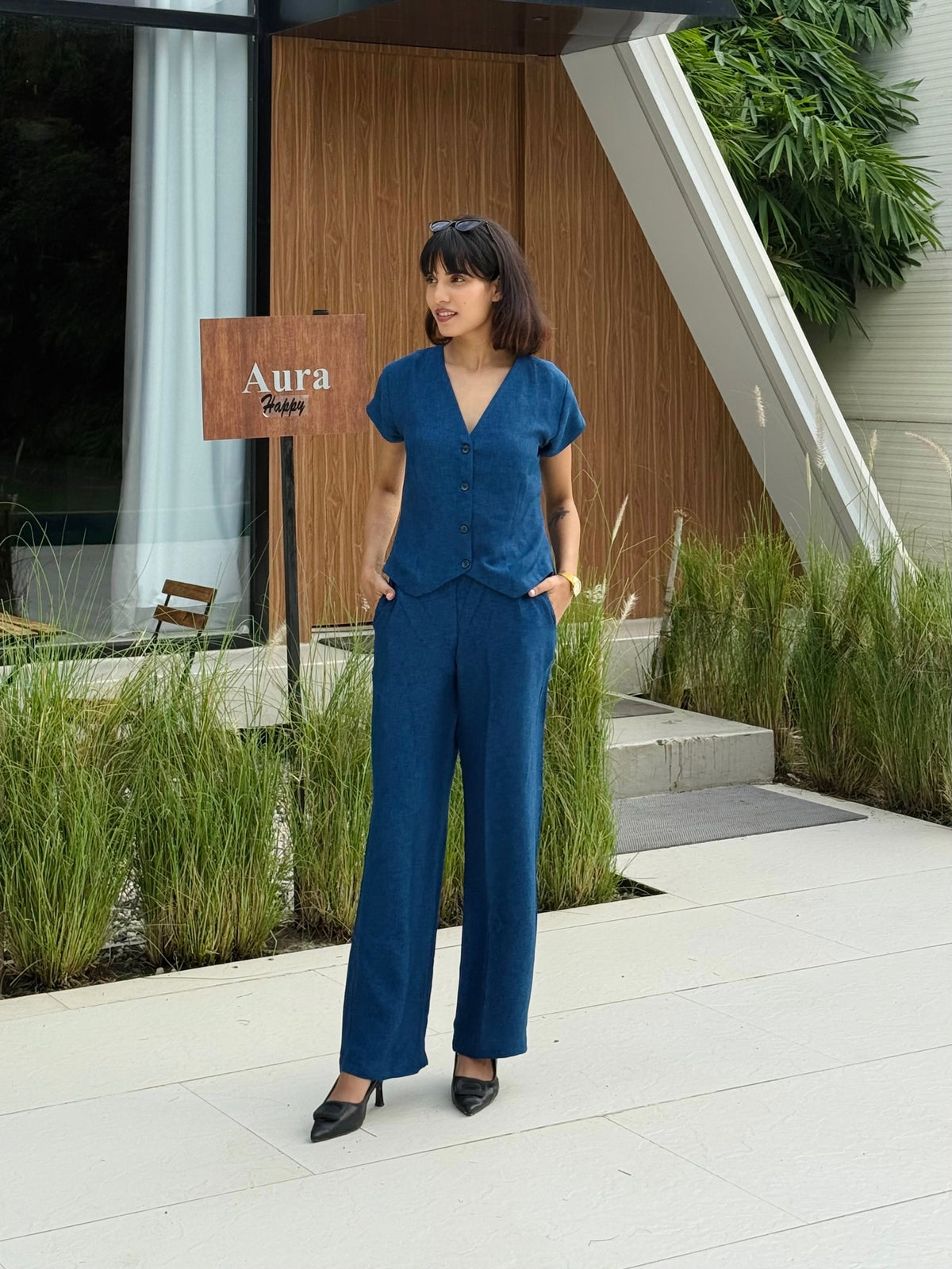 Slate Serenity Vest Coat & Trouser Set