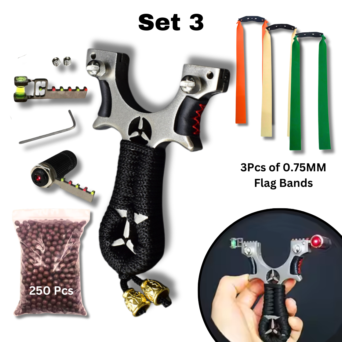 Marksman® Flying Bird Mercedes Benz Premium Stainless Steel Slingshot | Different Thickness Options