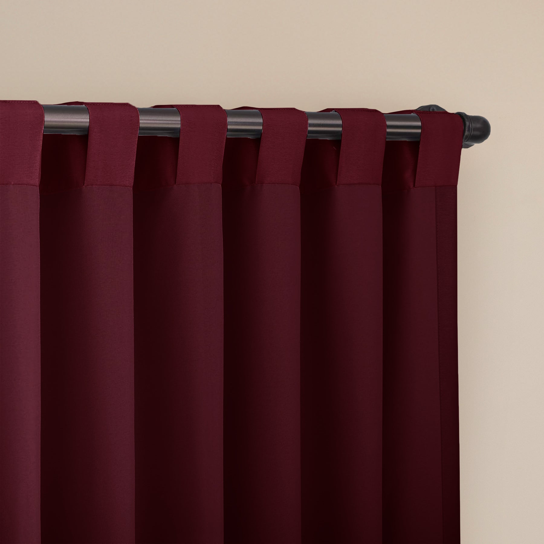 Fort Essential - Back Tab Blackout Curtain (Maroon)